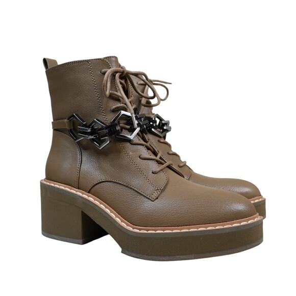 Vince Camuto Womens 8.5 Keltana Leather Combat Boot NEW - Picture 2 of 11